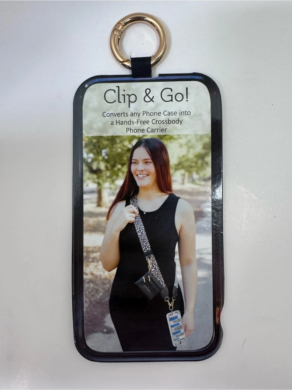 Save The Girls Clip & Go Sage Lilac Phone Strap Triple Zip Pouch NWT